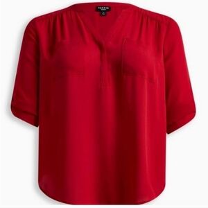 Torrid Harper 3/4 Sleeve dress blouse top shirt 1